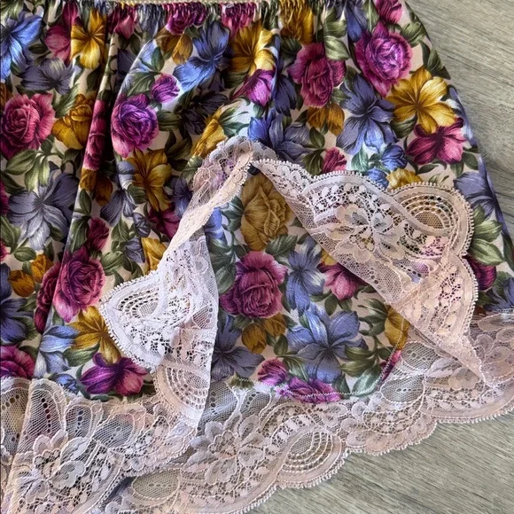 Vintage Oscar de la Renta Panties Size 7 Floral and Lace Union Made USA - Picture 5 of 9